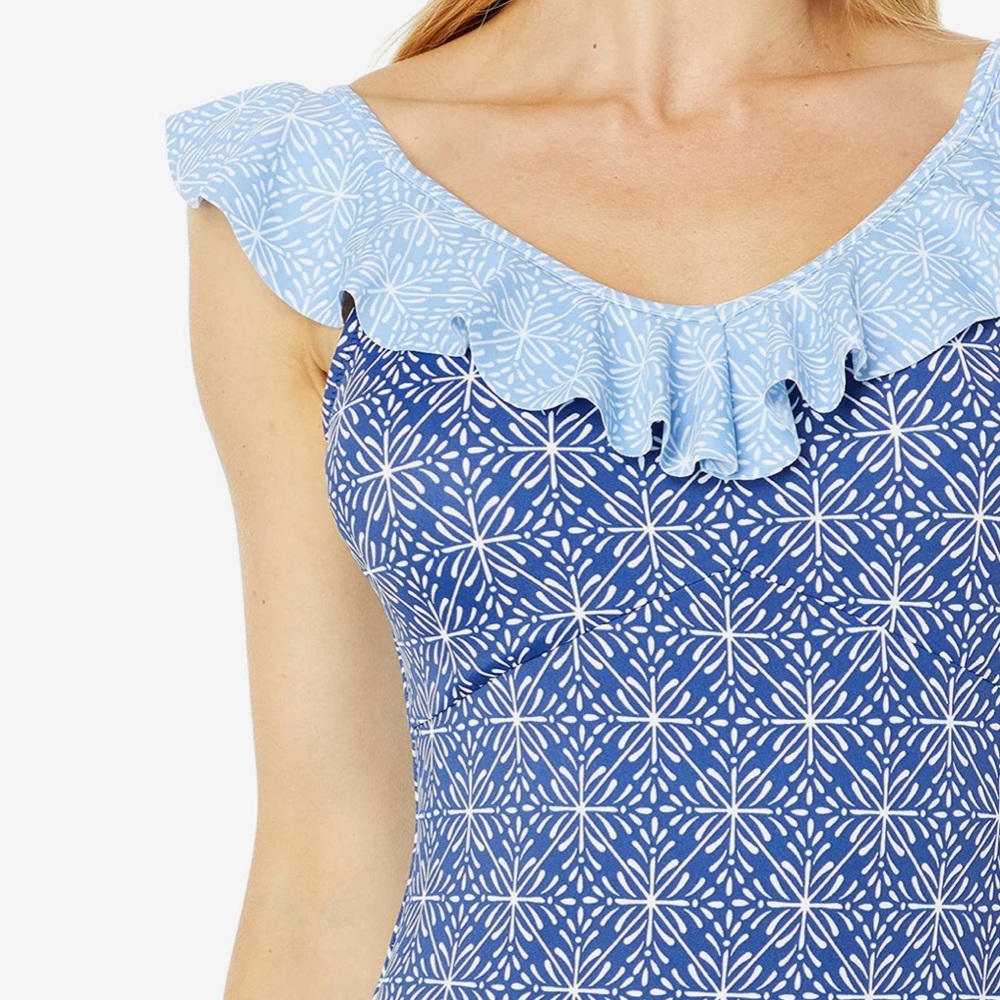 COPY - Cabana Life West Indies Ruffle One Piece - Picture 3 of 10